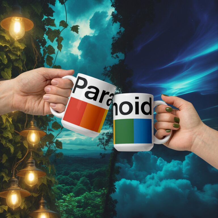 White glossy mug